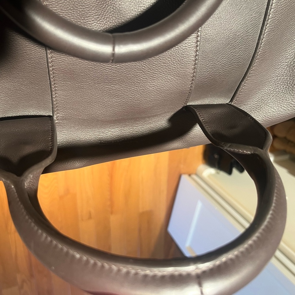 Ermenegildo Zegna Dark Brown Grained Leather Holdall - Picture 3 of 13